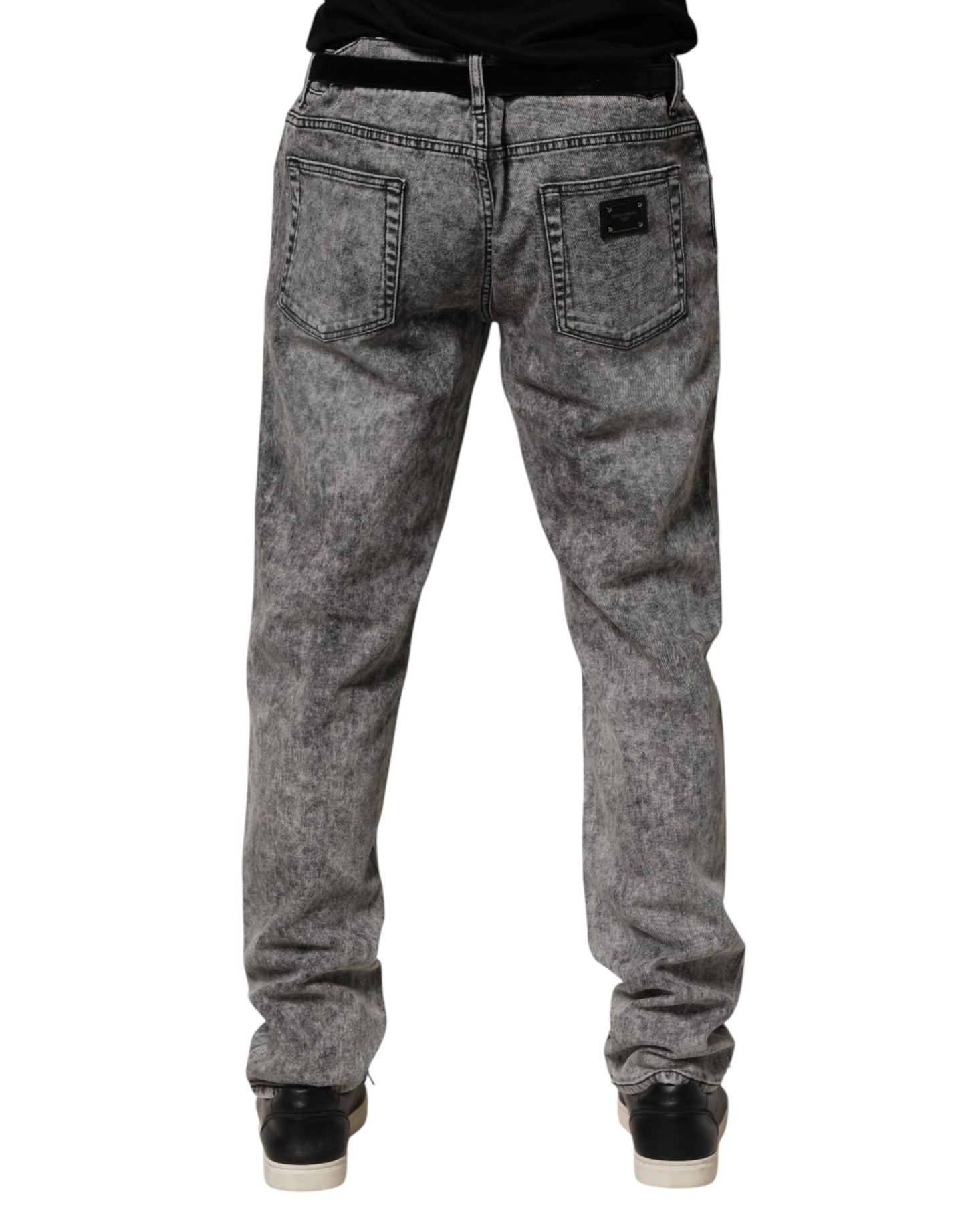 Vaqueros rectos de algodón gris de Dolce & Gabbana