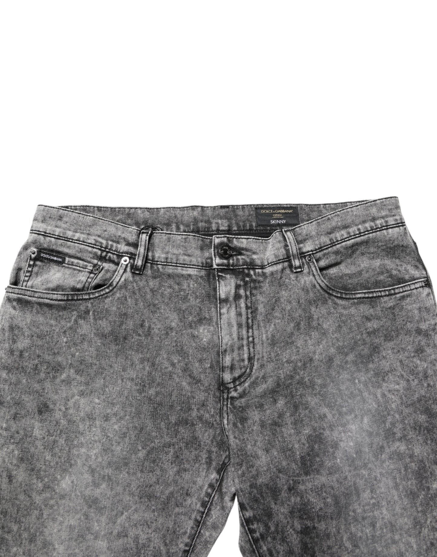 Vaqueros rectos de algodón gris de Dolce & Gabbana