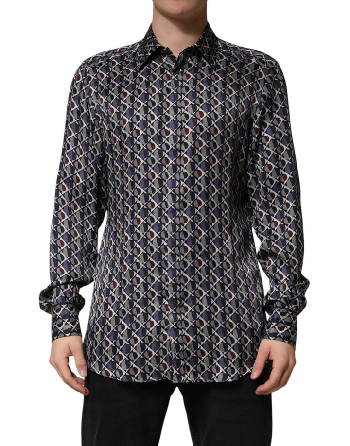 Chemise habillée homme Dolce & Gabbana GOLD à col et motif multicolore