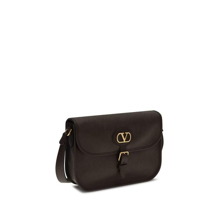 Bolso de hombro Valentino Garavani de piel de becerro marrón Bos Taurus