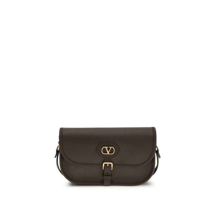 Bolso de hombro Valentino Garavani de piel de becerro marrón Bos Taurus