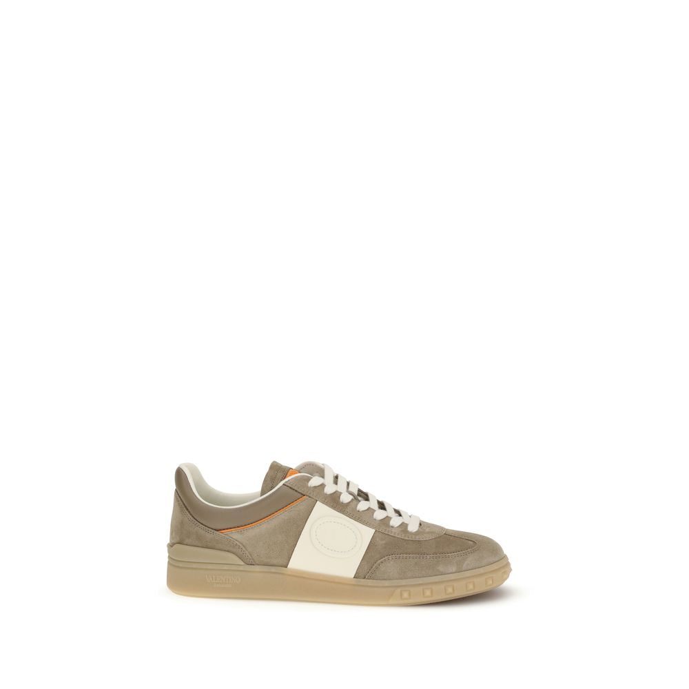 Zapatillas bajas Valentino Garavani de piel de becerro beige Bos Taurus