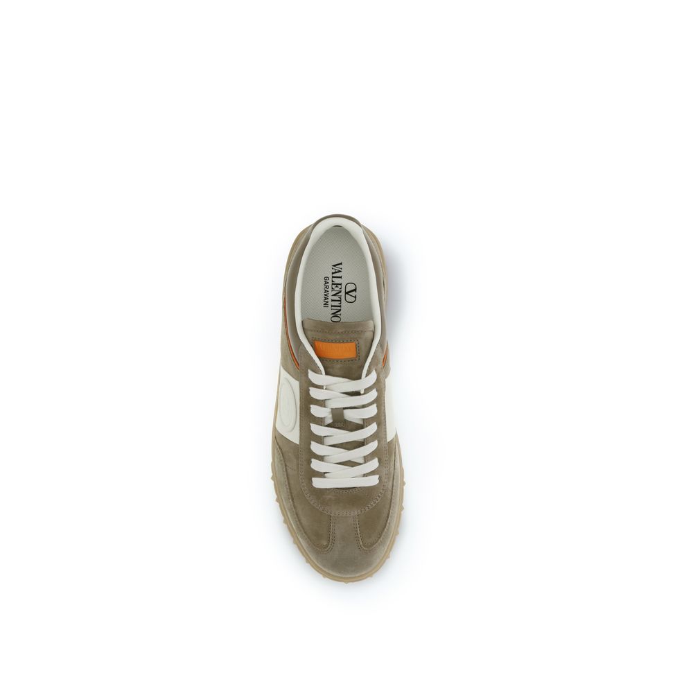 Zapatillas bajas Valentino Garavani de piel de becerro beige Bos Taurus