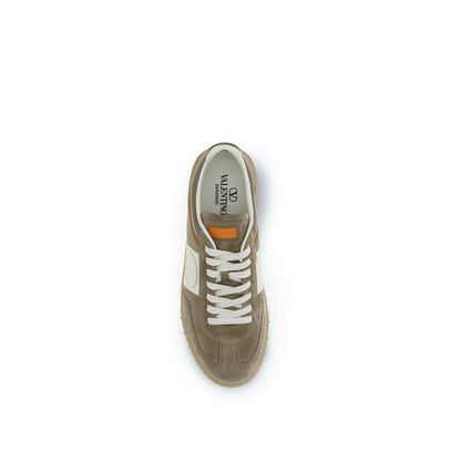 Zapatillas bajas Valentino Garavani de piel de becerro beige Bos Taurus