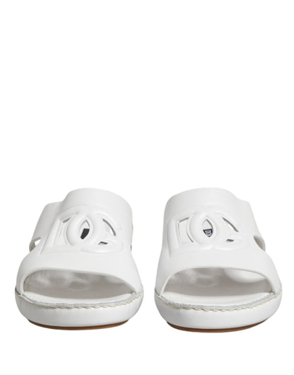 Dolce & Gabbana Zapatillas Planas Blancas DG Cutout