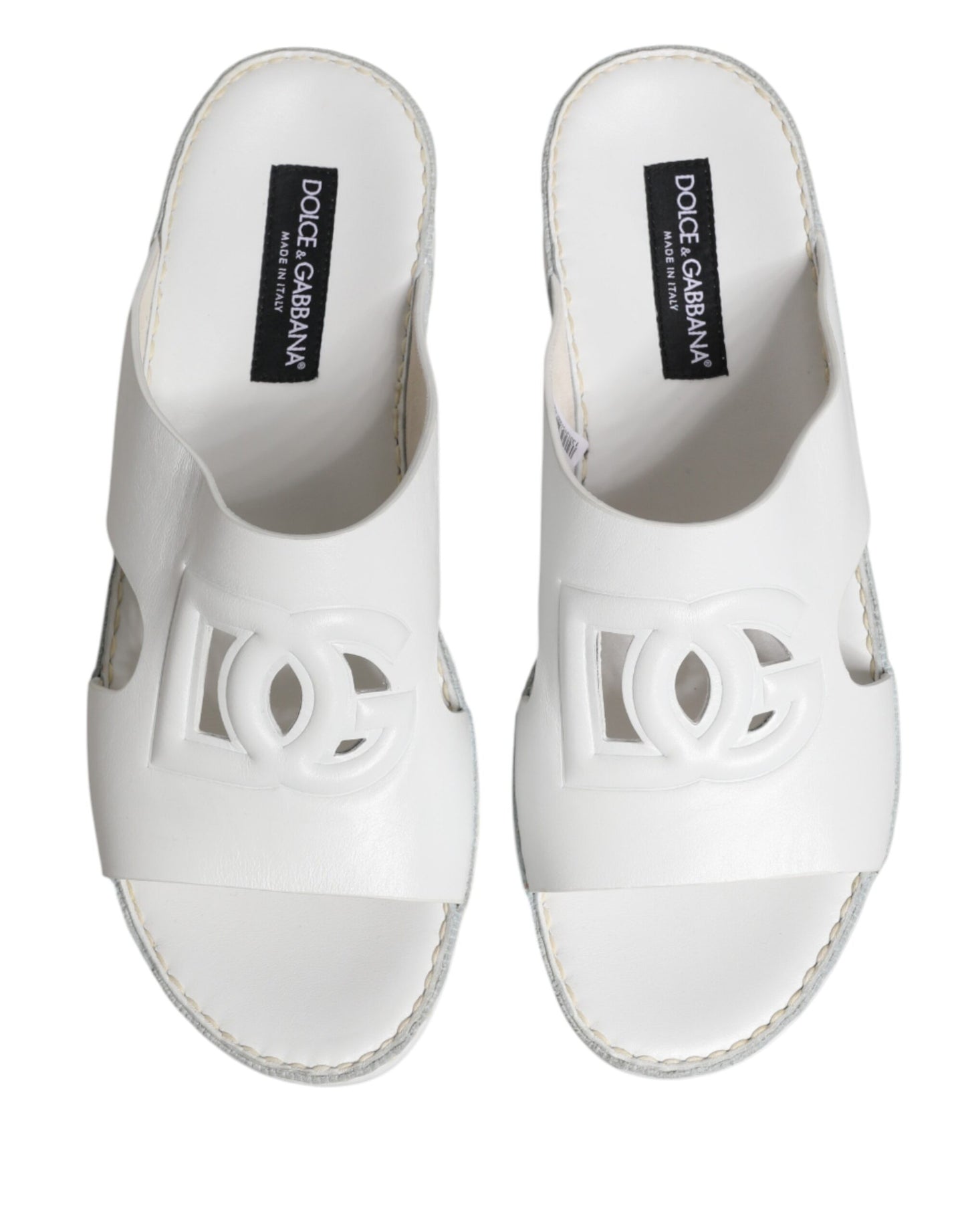 Dolce & Gabbana Zapatillas Planas Blancas DG Cutout