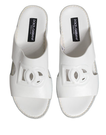 Dolce & Gabbana Zapatillas Planas Blancas DG Cutout