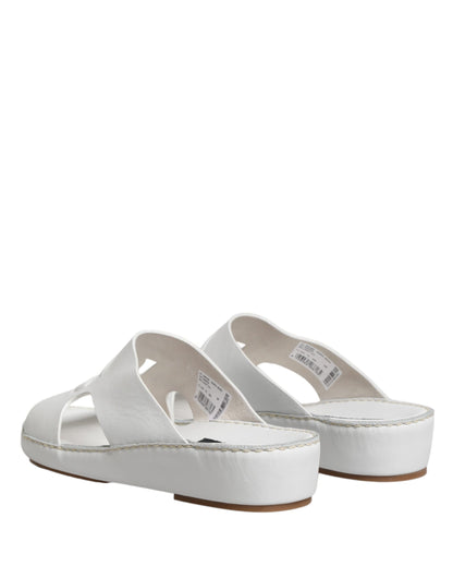Dolce & Gabbana Zapatillas Planas Blancas DG Cutout