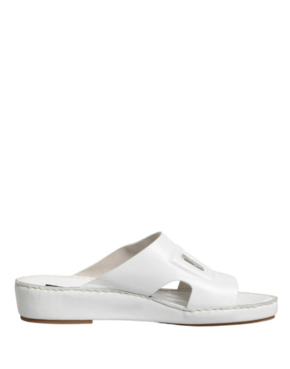 Dolce & Gabbana Zapatillas Planas Blancas DG Cutout