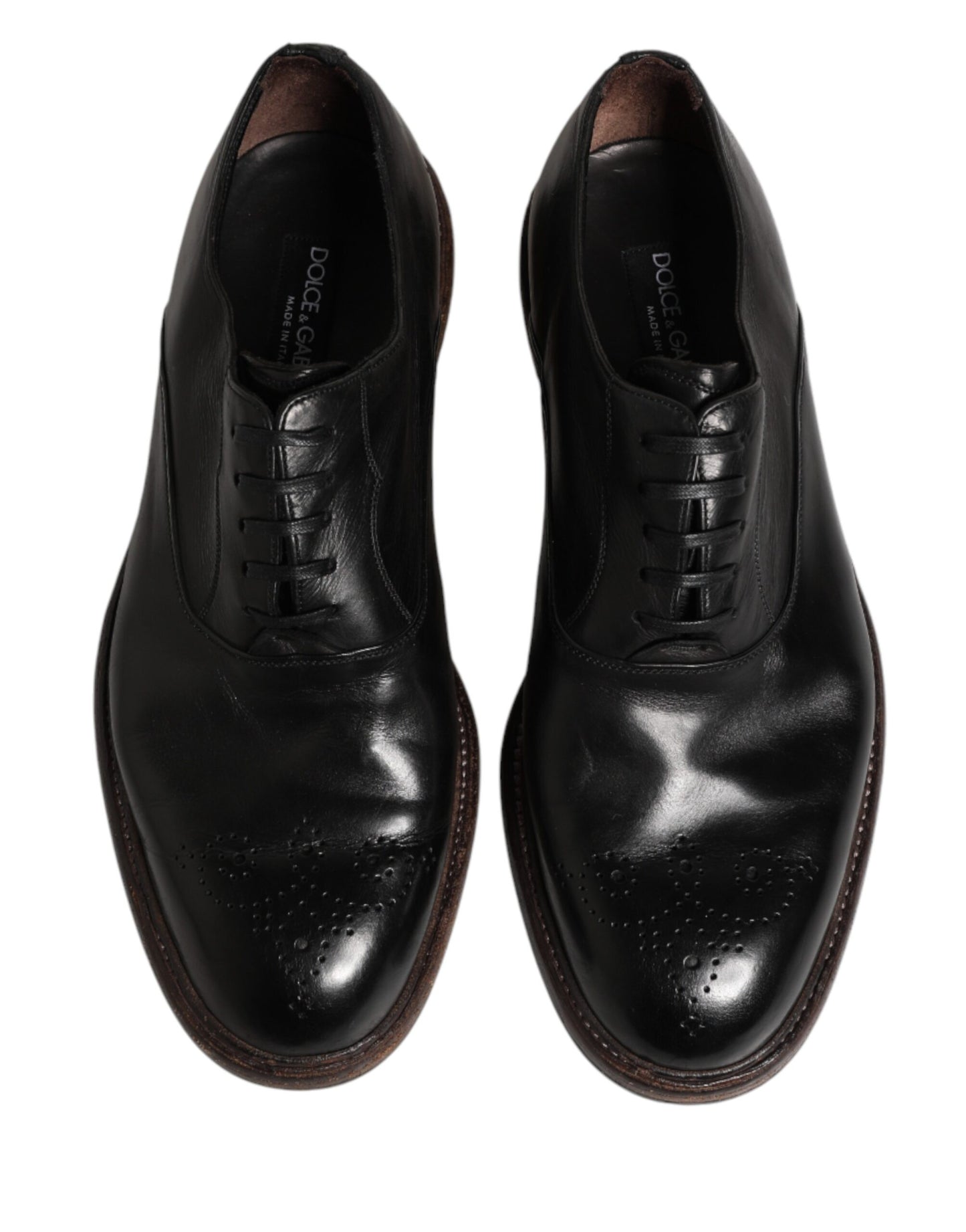 Zapatos de vestir Oxford Dolce & Gabbana de piel de becerro negra