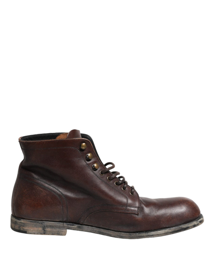 Dolce & Gabbana Bottines courtes à lacets marron pour homme