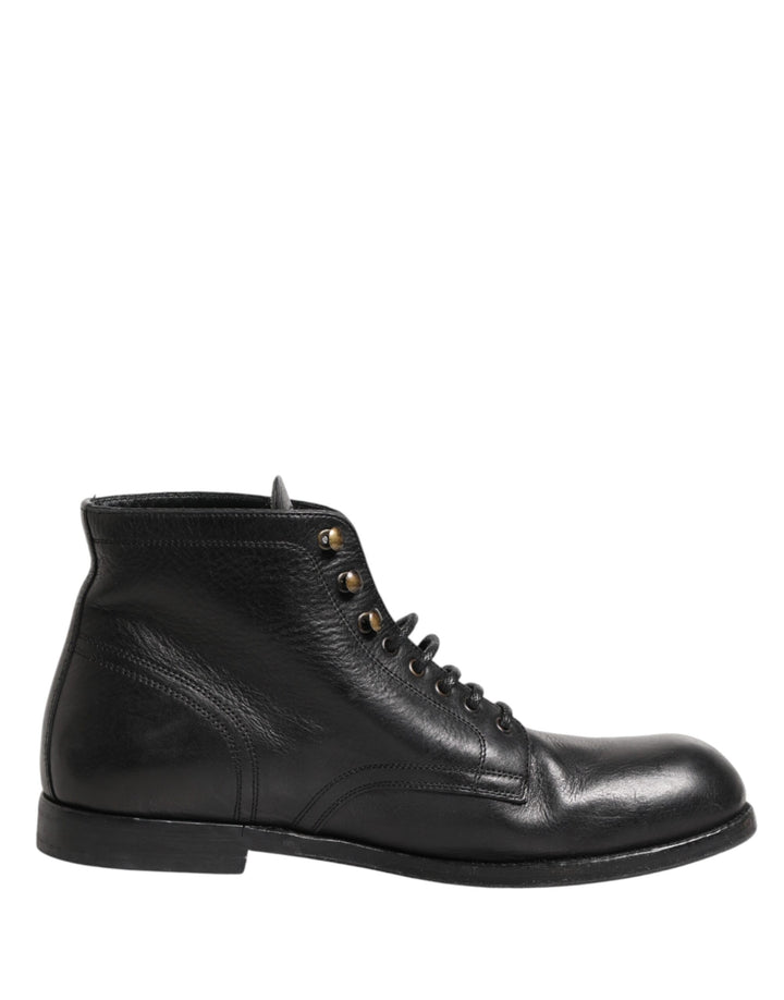 Dolce & Gabbana Bottines courtes à lacets noires Hommes