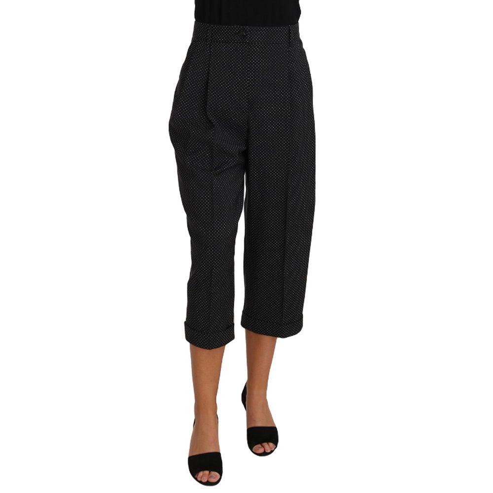 Pantalones de algodón negros de Dolce & Gabbana