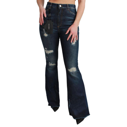 Vaqueros acampanados Dolce & Gabbana de algodón azul
