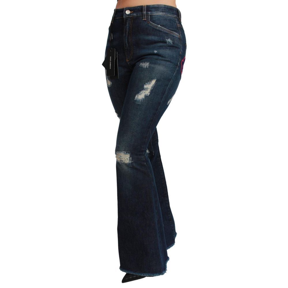 Vaqueros acampanados Dolce & Gabbana de algodón azul