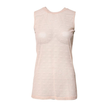 Blusa de nailon beige Dolce & Gabbana