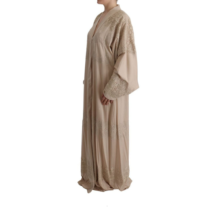 Veste longue en soie beige Dolce & Gabbana