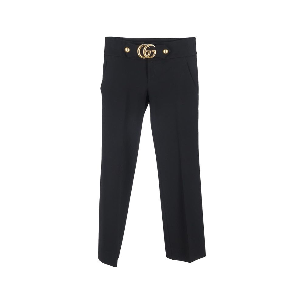 Pantalón de vestir de viscosa negro Gucci