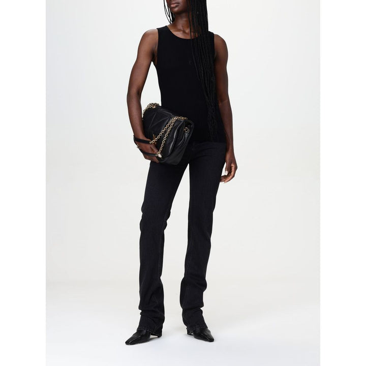 Vaqueros Saint Laurent negros de algodón de pernera recta