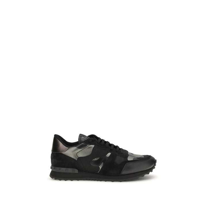 Zapatillas deportivas Valentino Garavani de piel de becerro negra Bos Taurus