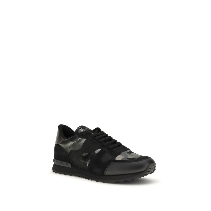 Zapatillas deportivas Valentino Garavani de piel de becerro negra Bos Taurus