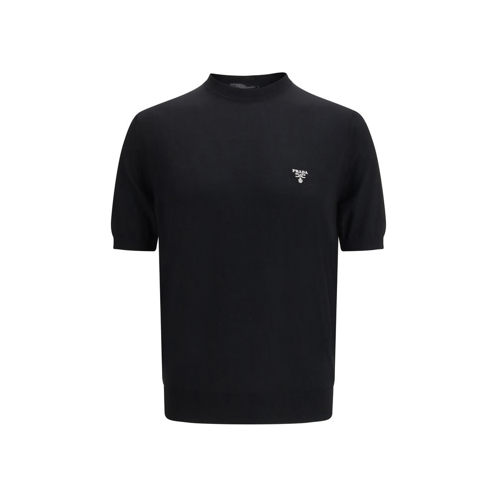 Camiseta de Lana de Borrego Negra Prada