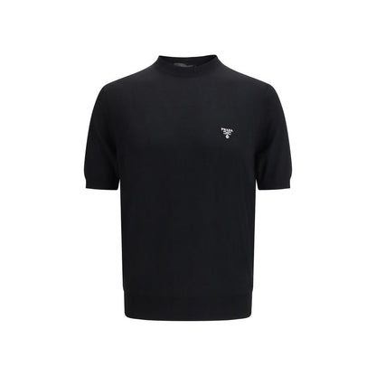 Camiseta de Lana de Borrego Negra Prada