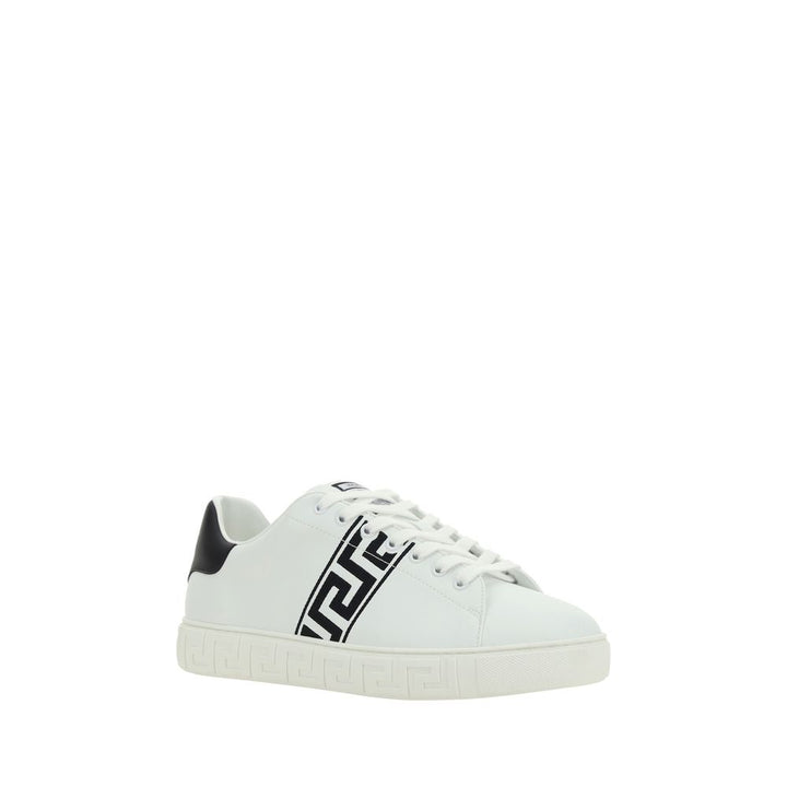 Zapatillas bajas Versace de piel de ternera blanca Bos Taurus