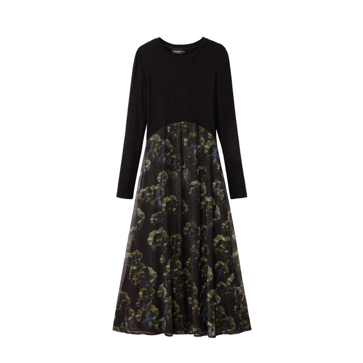 Desigual Black Polyester Casual Dress