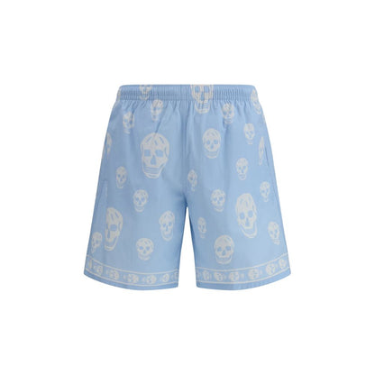 Alexander McQueen Blue Polyamide Shorts