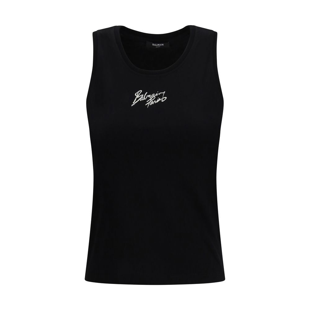 Camiseta Balmain de algodón negra