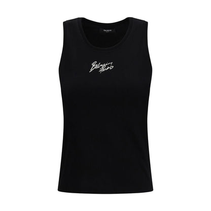 Camiseta Balmain de algodón negra