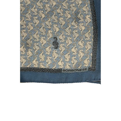Borbonese Blue Silk Women Scarf