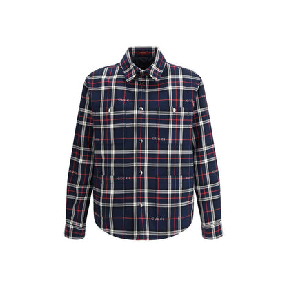 Veste en coton bleue Gucci