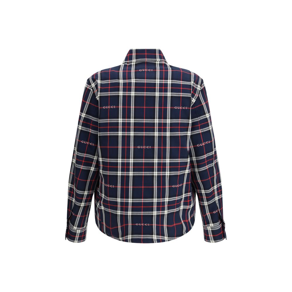 Veste en coton bleue Gucci