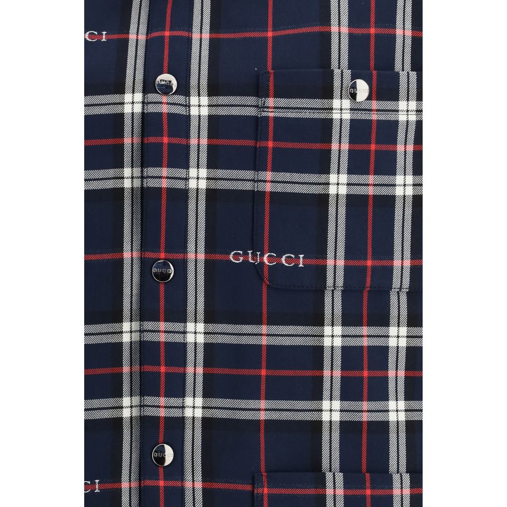 Veste en coton bleue Gucci