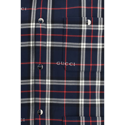 Veste en coton bleue Gucci