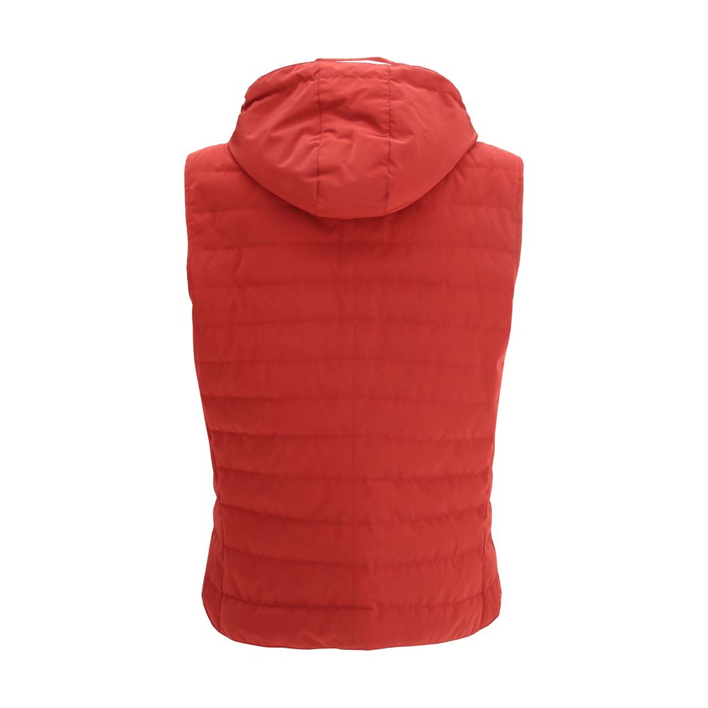 Chaqueta sin mangas de poliéster multicolor Brunello Cucinelli