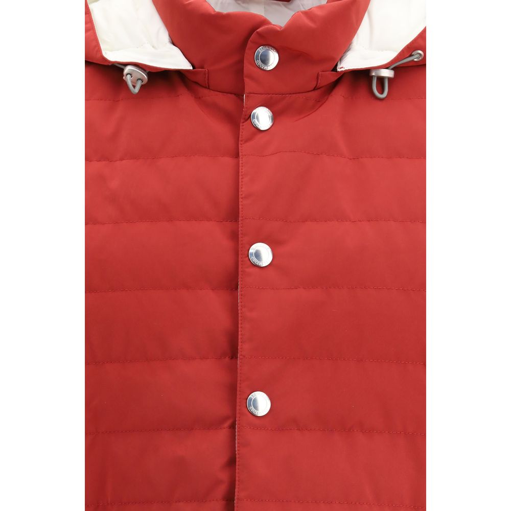 Chaqueta sin mangas de poliéster multicolor Brunello Cucinelli