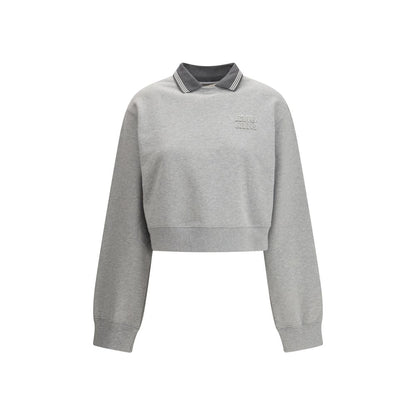 Sudadera Miu Miu de algodón gris