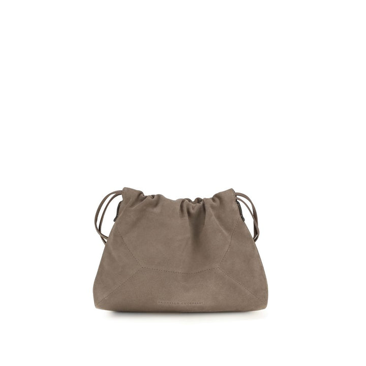 Pochette Brunello Cucinelli en cuir de veau beige Bos Taurus