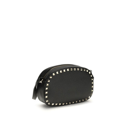 Bolso de hombro Valentino Garavani negro de piel de becerro Bos Taurus