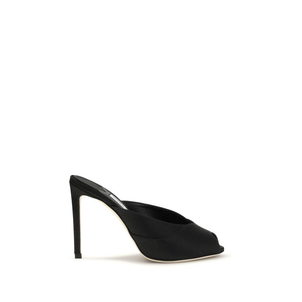 Sandalias Jimmy Choo de Piel de Becerro Negra Bos Taurus con Tacón de Aguja