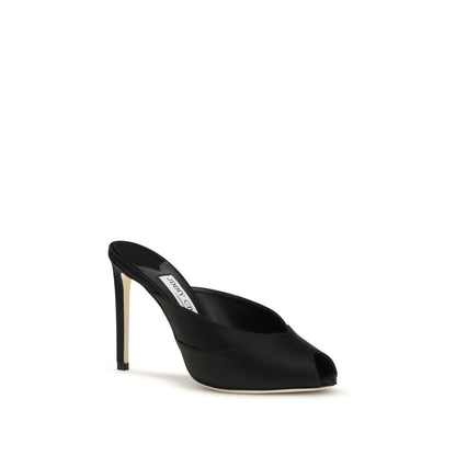 Sandalias Jimmy Choo de Piel de Becerro Negra Bos Taurus con Tacón de Aguja