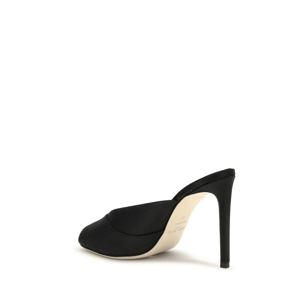 Sandalias Jimmy Choo de Piel de Becerro Negra Bos Taurus con Tacón de Aguja
