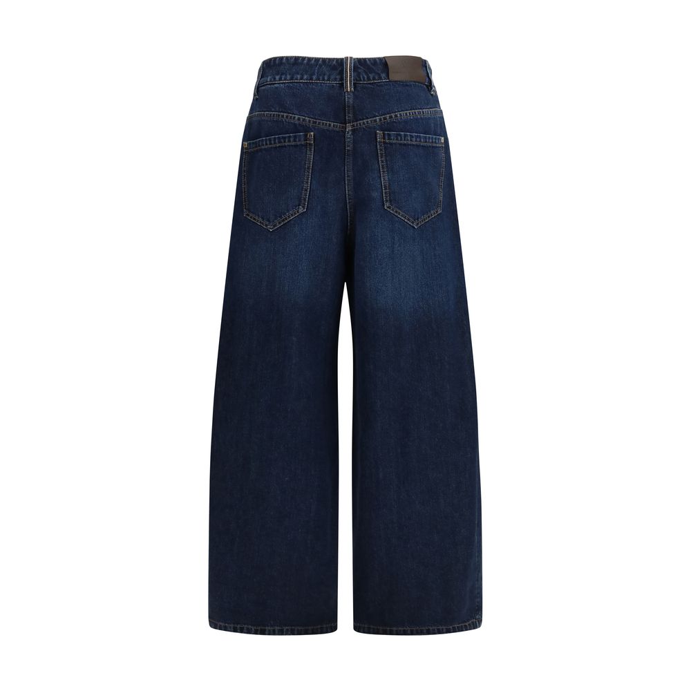 Brunello Cucinelli Jean en denim de coton bleu