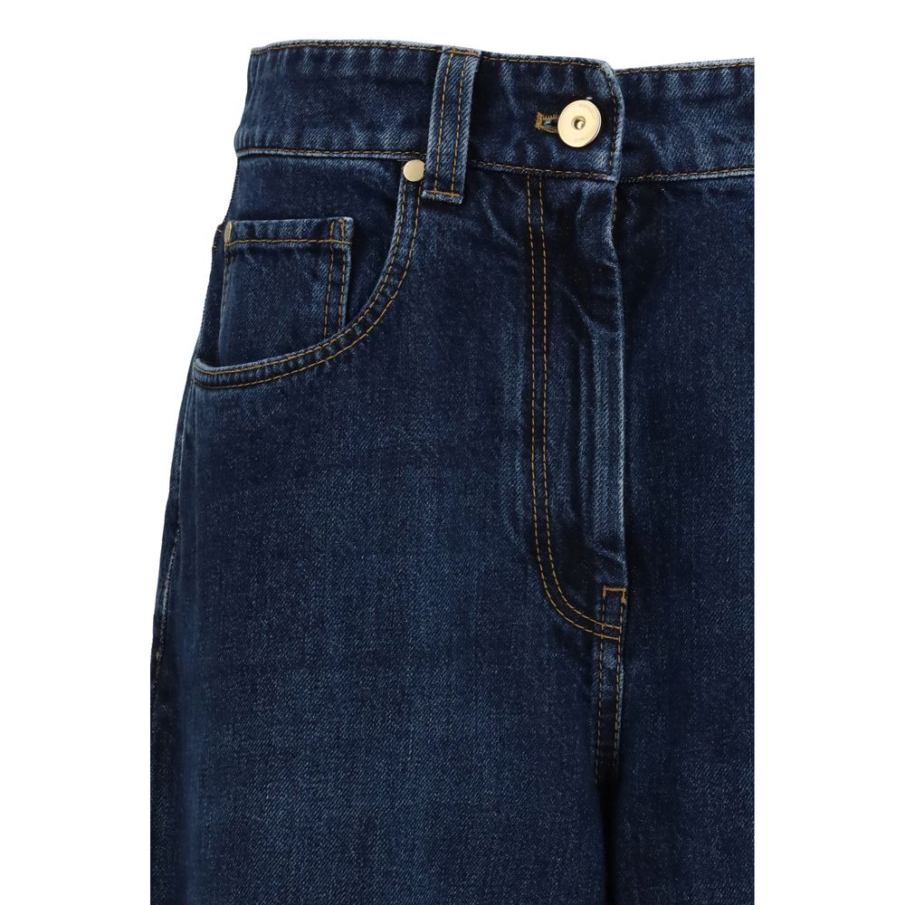 Brunello Cucinelli Jean en denim de coton bleu
