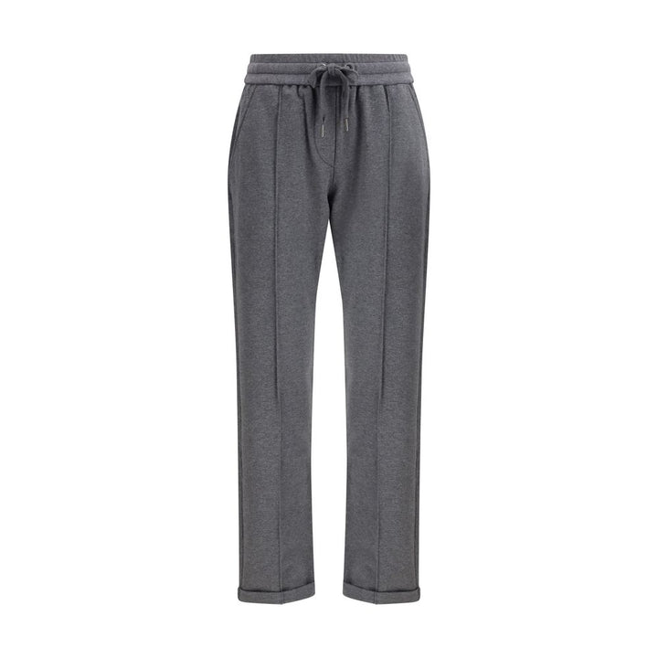 Brunello Cucinelli Gray Cotton Athletic Pants