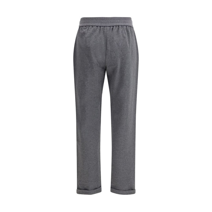 Brunello Cucinelli Gray Cotton Athletic Pants