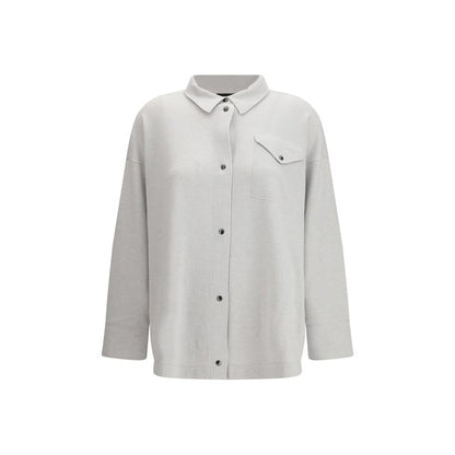 Fabiana Filippi Gray Wool Dress Shirt
